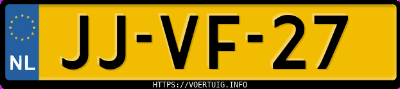 Kenteken afbeelding van JJVF27, rode Volkswagen Polo Coupé Fox 40 Kw E2