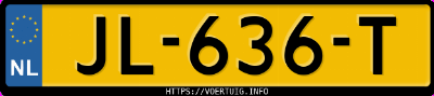 Kenteken afbeelding van JL636T, zwarte Volkswagen California