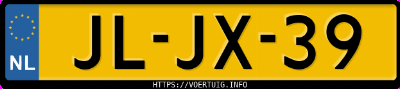 Kenteken afbeelding van JLJX39, groene Volkswagen Polo Fox 33 Kw E2