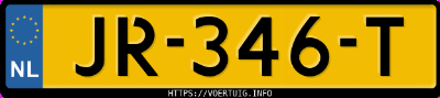 Kenteken afbeelding van JR346T, witte Volkswagen Golf