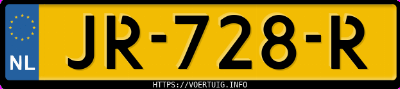 Kenteken afbeelding van JR728R, rode Volkswagen Golf