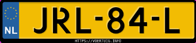 Kenteken afbeelding van JRL84L, zwarte Volkswagen ID.7 Tourer Pro S