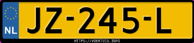Kenteken afbeelding van JZ245L, zwarte Volkswagen Golf Vii R 5t