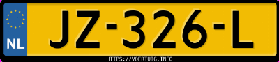 Kenteken afbeelding van JZ326L, witte Volkswagen Up High Up! 1.0 Bluemotion . Take