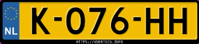Kenteken afbeelding van K076HH, grijze Volkswagen ID.4 Pro 150 Kw