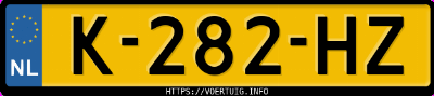 Kenteken afbeelding van K282HZ, grijze Volkswagen ID.3 Pro 150 Kw