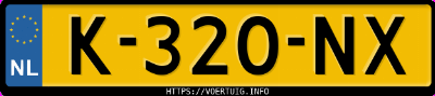 Kenteken afbeelding van K320NX, blauwe Volkswagen Passat Variant 1.4tsi V 1.4 Bluemotion