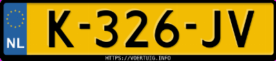 Kenteken afbeelding van K326JV, witte Volkswagen Tiguan A.1.5 Tsi 1.5