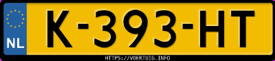 Kenteken afbeelding van K393HT, blauwe Volkswagen ID.3 Pro 150 Kw