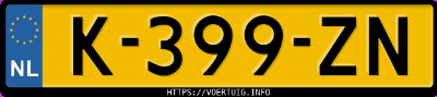 Kenteken afbeelding van K399ZN, grijze Volkswagen Transporter