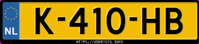 Kenteken afbeelding van K410HB, witte Volkswagen ID.4 Pro 150 Kw