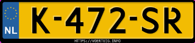 Kenteken afbeelding van K472SR, grijze Volkswagen Polo 1.2