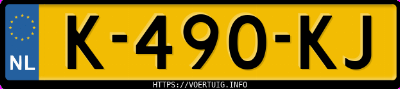 Kenteken afbeelding van K490KJ, witte Volkswagen Polo 1.0 Tsi