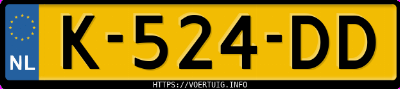 Kenteken afbeelding van K524DD, grijze Volkswagen Tiguan 2.0tsi 4motion