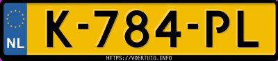 Kenteken afbeelding van K784PL, grijze Volkswagen T-ROC 1.0tsi