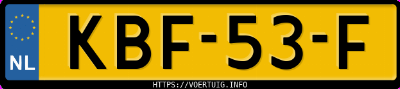 Kenteken afbeelding van KBF53F, grijze Volkswagen Golf 8 1.0 Tsi Evo