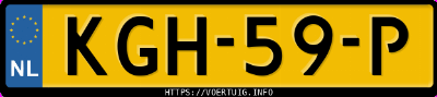 Kenteken afbeelding van KGH59P, grijze Volkswagen T-ROC 1.0 Tsi