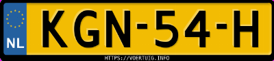 Kenteken afbeelding van KGN54H, grijze Volkswagen Golf 1.5 Etsi
