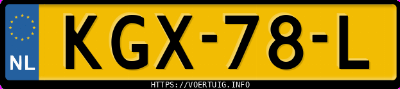 Kenteken afbeelding van KGX78L, grijze Volkswagen T-ROC 1.5tsi