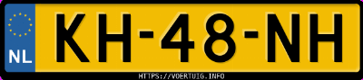 Kenteken afbeelding van KH48NH, zwarte Volkswagen 1200 Kever