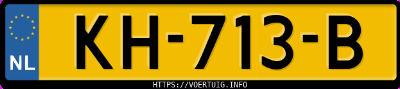 Kenteken afbeelding van KH713B, witte Volkswagen Golf Variant 1.0bm