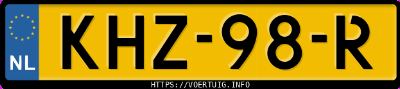 Kenteken afbeelding van KHZ98R, zwarte Volkswagen T-ROC