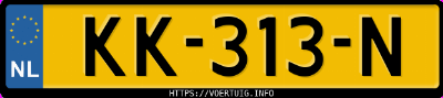 Kenteken afbeelding van KK313N, grijze Volkswagen Passat Variant 1.6 Tdi Bluemotion Dsg Connect Trendline
