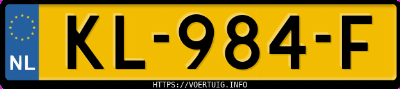 Kenteken afbeelding van KL984F, grijze Volkswagen Golf Plus