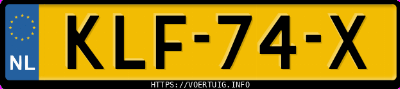 Kenteken afbeelding van KLF74X, rode Volkswagen Golf Gti Clubsport