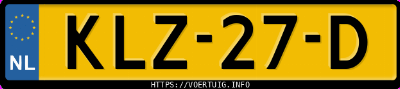 Kenteken afbeelding van KLZ27D, grijze Volkswagen Polo