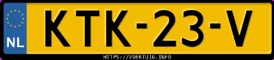 Kenteken afbeelding van KTK23V, zwarte Volkswagen Passat