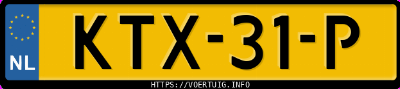 Kenteken afbeelding van KTX31P, blauwe Volkswagen ID. Polo 155kw