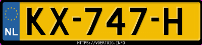 Kenteken afbeelding van KX747H, zwarte Volkswagen Passat Variant 1.4 Tsi Bluemotion Plus Trendline