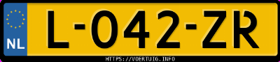 Kenteken afbeelding van L042ZR, zwarte Volkswagen Polo Cross 1.2tsi