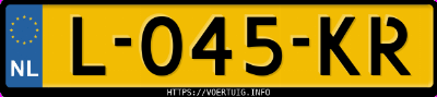 Kenteken afbeelding van L045KR, witte Volkswagen Polo 1.0 Tsi