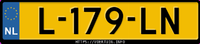 Kenteken afbeelding van L179LN, witte Volkswagen Transporter