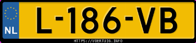 Kenteken afbeelding van L186VB, blauwe Volkswagen Golf Plus Vi 1.2 Tsi