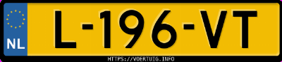 Kenteken afbeelding van L196VT, grijze Volkswagen ID.4 Pro 150 Kw