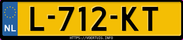 Kenteken afbeelding van L712KT, zwarte Volkswagen Golf