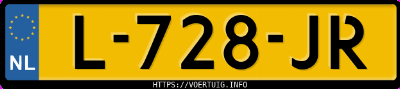Kenteken afbeelding van L728JR, blauwe Volkswagen Polo 1.0 Tsi