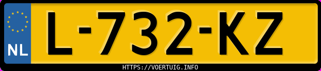 Kenteken afbeelding van L732KZ, rode Volkswagen ID.4 Gtx 220 Kw