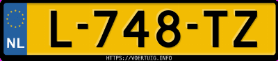 Kenteken afbeelding van L748TZ, grijze Volkswagen Golf 8 2.0 Gti