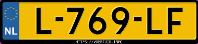Kenteken afbeelding van L769LF, witte Volkswagen ID.4 Pro 150 Kw