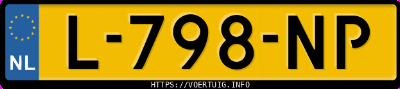 Kenteken afbeelding van L798NP, zwarte Volkswagen Golf 8 V 1.0 Tsi