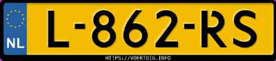 Kenteken afbeelding van L862RS, zwarte Volkswagen Polo 1.0 Tsi