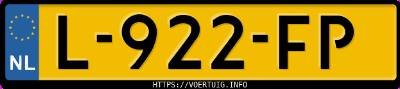 Kenteken afbeelding van L922FP, zwarte Volkswagen T-CROSS 1.0tsi