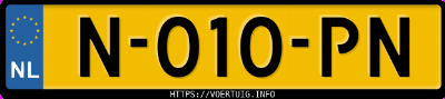 Kenteken afbeelding van N010PN, grijze Volkswagen Golf 8 V 1.0 Tsi