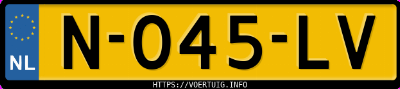 Kenteken afbeelding van N045LV, witte Volkswagen Polo 1.0 Tsi