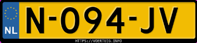 Kenteken afbeelding van N094JV, grijze Volkswagen ID.4 Pro 150 Kw