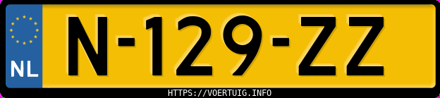 Kenteken afbeelding van N129ZZ, zwarte Volkswagen Tiguan